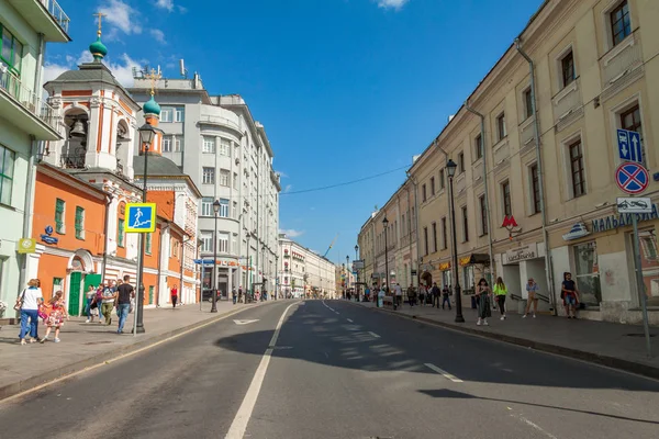 Moscow Russia Maroseyka Street Summer Day Old Center Moscow Bright — Stock Photo, Image
