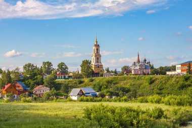 Yaz günü Rizopoloshensky Manastırı, Suzdal, Altın Yüzük, Rusya
