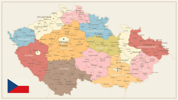 Винтажные краски Чехии — стоковый вектор