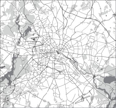 Berlin sokak haritası siyah beyaz