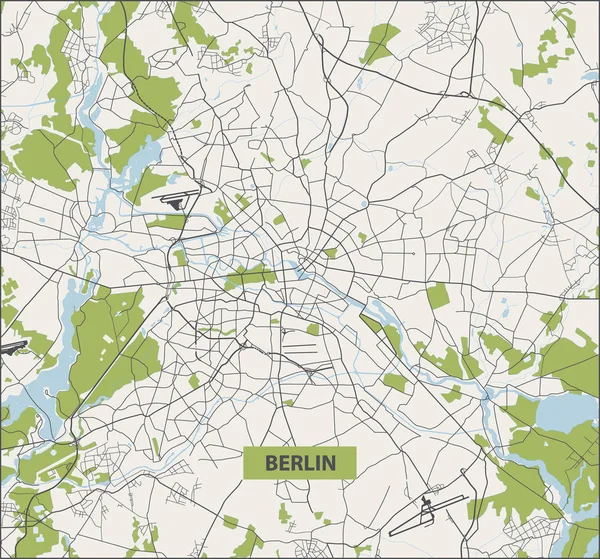 Berlin street map black and white Stock Vector by ©Cartarium 313328170