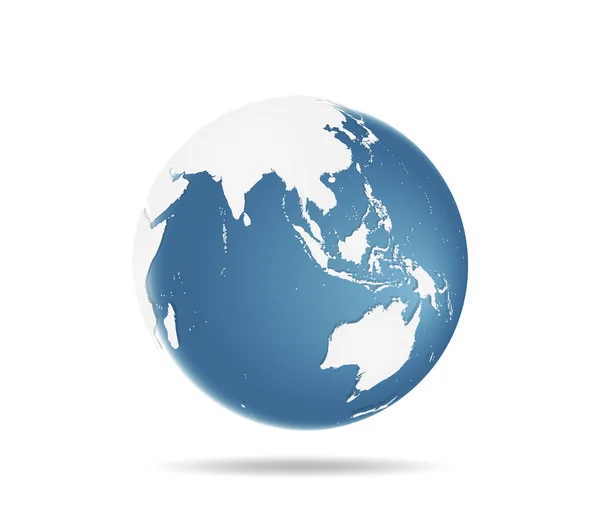 Icône globe Australie et Océanie — Image vectorielle
