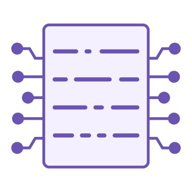 Renkli Dijital Veri Simgesi. Vektör İllüstrasyonu. Tüm bilgiler teknolojik cihazlarla iletiliyor. Bilgi Teknolojisi Konsepti