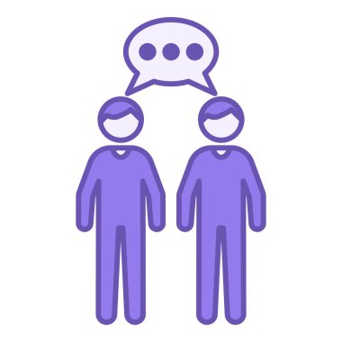 Renkli İkizler Simgesi. Vektör İllüstrasyonu. İki Benzer Kardeş, Akrabalar. Aile Kavramı