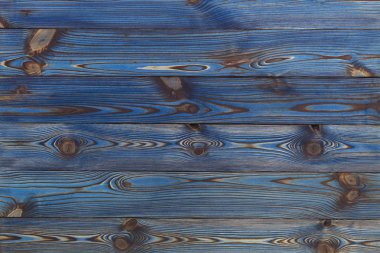 Vintage mavi boyalı rustik eski ahşap yatay plakalar dokulu arka plan duvar. Doğal ahşap tahta panel yapı soluk.