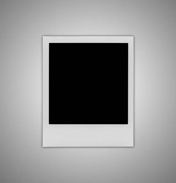 Foto Instantânea Branco Realista Retro Com Sombra — Fotografia de Stock