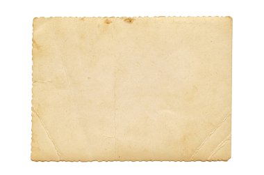 Vintage ve antik sanat kavramı. Boş eski yaşlı kirli kare beyaz bir arka plan üzerinde izole lekeleri ile önden görünümü.