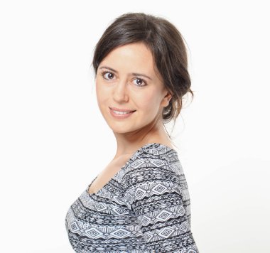 Emin kadın yan poz güzel