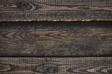 Eski ahşap ahşap ahşap döşeme dokusundan yapılmış koyu kırsal duvarı kapatın. Tasarımınız için Rustik kahverengi tahta masa dokusu şablonu.