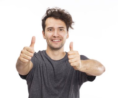 Yüz ifadesi olan genç adam portresi