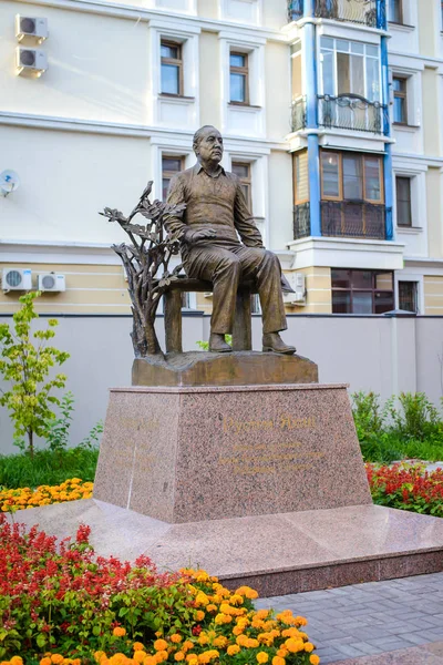 Kazan Ryssland Augusti 2018 Monument Till Tatariska Kompositör Rustem Yakhin — Stockfoto