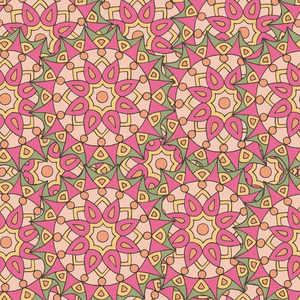 Modèle abstrait de mandala sans couture — Image vectorielle