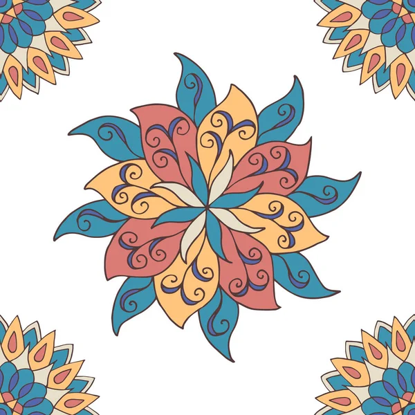 Patrón de mandala sin costura abstracto — Vector de stock