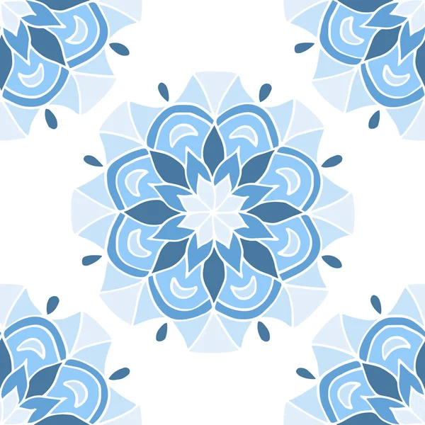 Mavi mandalaların kusursuz deseni