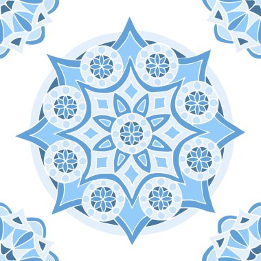 Mavi mandalaların kusursuz deseni