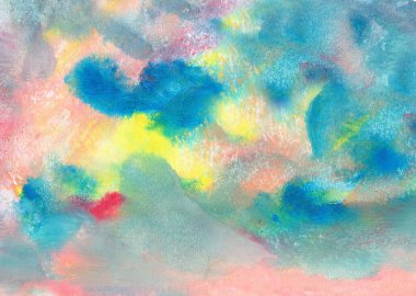 Yaratıcı çalışmaların tasarımı için soyut çok renkli suluboya dokusu