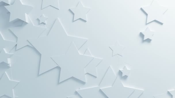 Beautiful White Stars on Surface Moving in Seamless 3d Animation. Abstract Motion Design Background. Computer Generated Process. 4k UHD 3840x2160. — Stock Video