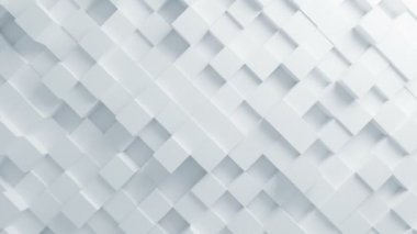 Güzel beyaz kutu geçişin sorunsuz 3d animasyon. Soyut hareket tasarım arka plan. Bilgisayar işlem oluşturulan. 4k Uhd 3840 x 2160.