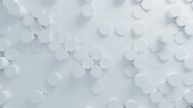 Güzel beyaz silindir yüzey geçişin sorunsuz 3d animasyon üzerinde. Soyut hareket tasarım arka plan. Bilgisayar işlem oluşturulan. 4k Uhd 3840 x 2160.