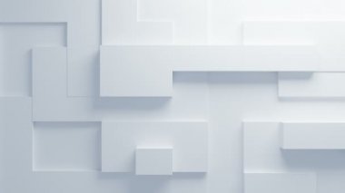 Güzel beyaz rakamlar geçişin sorunsuz 3d animasyon. Soyut hareket tasarım arka plan. Bilgisayar işlem oluşturulan. 4k Uhd 3840 x 2160.