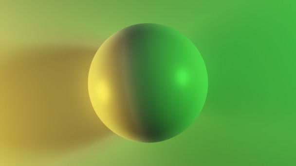 Hermosa esfera abstracta en superficie en luces multicolores Looped 3d animación. Color Globe Fondo sin costura en 4k Ultra HD 3840x2160 . — Vídeo de stock