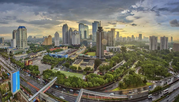 Jacarta Uma Cidade Indonésia Capital Província Jacarta Jacarta Centro Economia — Fotografia de Stock