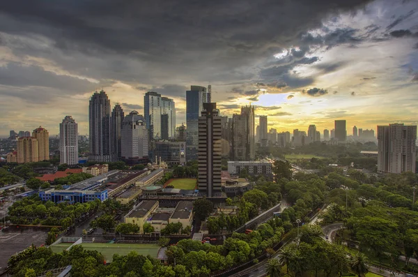 Jacarta Uma Cidade Indonésia Capital Província Jacarta Jacarta Centro Economia — Fotografia de Stock