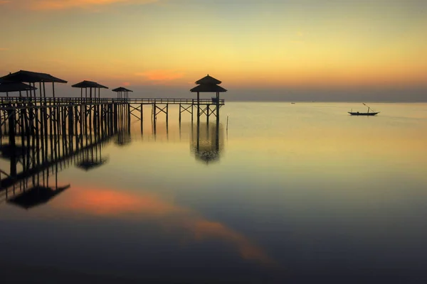 Playa Kenjeran Encuentra Distrito Kenjeran Parte Superior Este Surabaya Que — Foto de Stock
