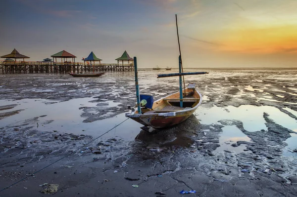 Playa Kenjeran Encuentra Distrito Kenjeran Parte Superior Este Surabaya Que — Foto de Stock