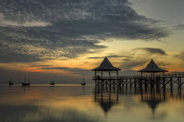 Playa Kenjeran Encuentra Distrito Kenjeran Parte Superior Este Surabaya Que — Foto de Stock