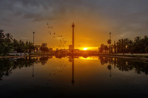 Jakarta Oficiálně Zvláštní Region Hlavního Města Jakarta Hlavním Městem Indonésie — Stock fotografie