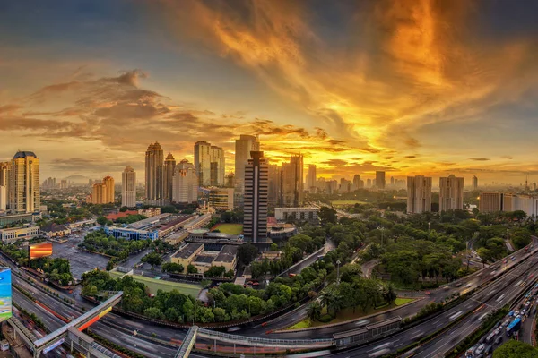 Jacarta Uma Cidade Indonésia Capital Província Jacarta Jacarta Centro Economia — Fotografia de Stock