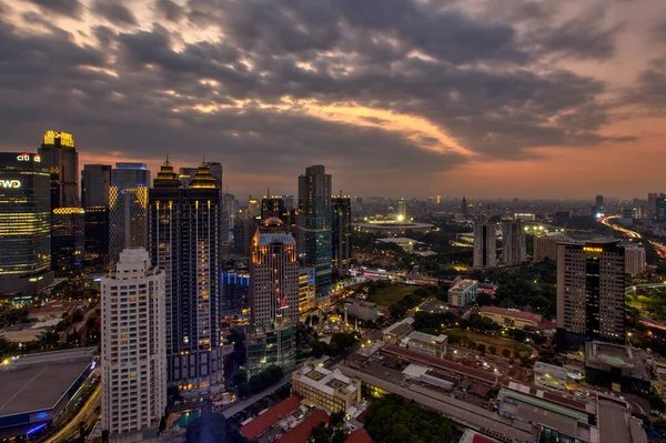 Jacarta Uma Cidade Indonésia Capital Província Jacarta Jacarta Centro Economia — Fotografia de Stock