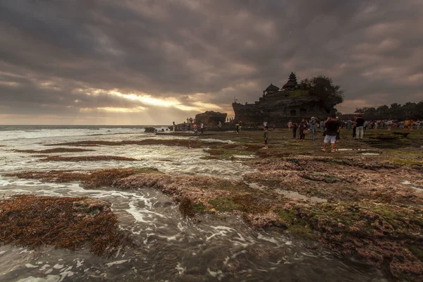 Tanah Lot Klippformation Utanför Den Indonesiska Bali Det Hem Till — Stockfoto