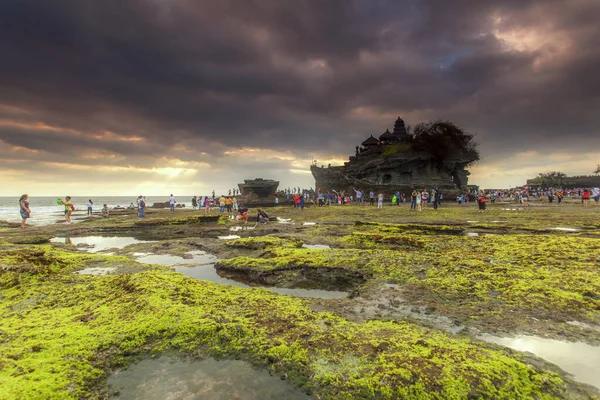 Tanah Lot Klippformation Utanför Den Indonesiska Bali Det Hem Till — Stockfoto