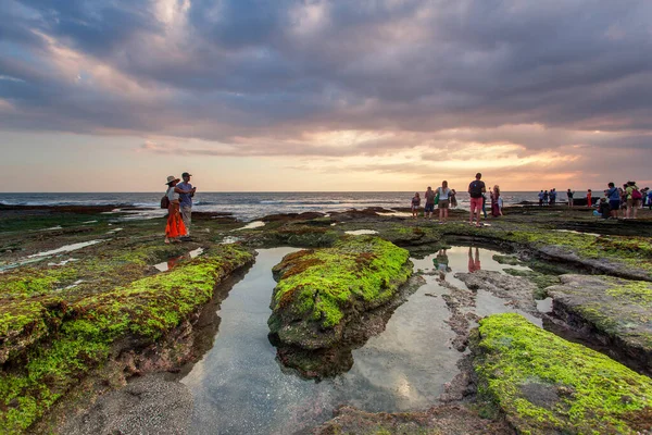 Tanah Lot Rock Formation Indonesian Island Bali Home Ancient Hindu — Stock Photo, Image