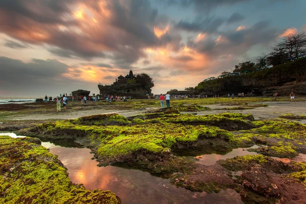 Tanah Lot Rock Formation Indonesian Island Bali Home Ancient Hindu — Stock Photo, Image