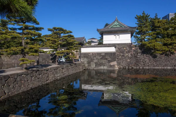 東京御所 東京御所 日本の天皇の通常の住居 千代田区に位置する広大な公園のようなエリアで 皇居や皇室の邸宅など いくつかの建物が入っています — ストック写真