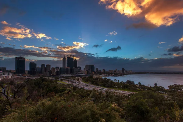 Perth Capital Maior Cidade Estado Australiano Austrália Ocidental Quarta Cidade — Fotografia de Stock