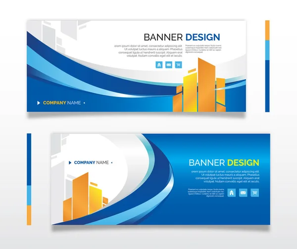 Dinamik Banner web tasarım iş (mavi-altın dizi)