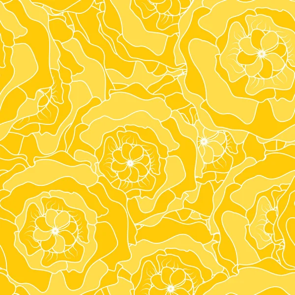 Sarı çizginin çiçek Dikişsiz desen arka plan