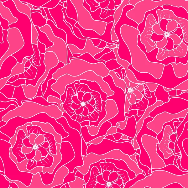 Pembe çizgi çiçek Dikişsiz desen arka plan