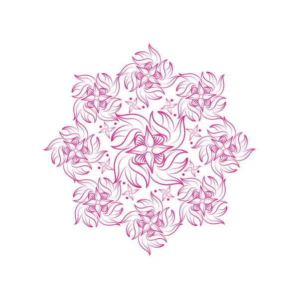Mandala illüstrasyon vektör çiçek