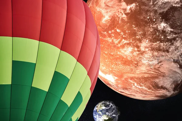 Ballon Háttérben Bolygók Világűr Kép Nasa Berendezett Elemei Minden Célra — Stock Fotó