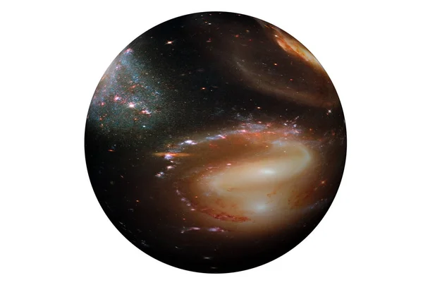 Fantastyczna planeta gwiazd, odizolowana na białym tle. Elementy tego obrazu zostały dostarczone przez ESA-Hubble'a. — Zdjęcie stockowe