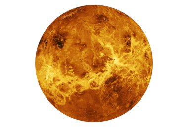 The planet Venus is entirely isolated on white background. Elements of this image were furnished by NASA clipart