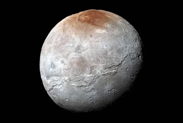 Δορυφόρος του πλανήτη Κρόνος σε σκοτεινό φόντο. Στοιχεία αυτής της εικόνας έχουν επιπλωθεί από τη NASA — Φωτογραφία Αρχείου