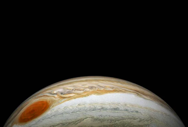 Planet Jupiter, egy nagy folt, a sötét háttér, copyspace. Elemeit a kép volt a NASA által szolgáltatott — Stock Fotó