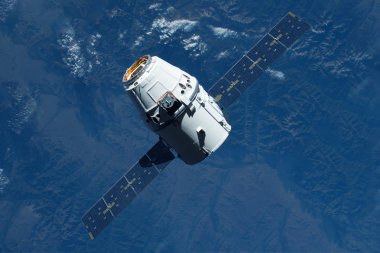 Uzay uydusu dünya üzerinde. Bu görüntünün unsurları Nasa tarafından döşenmiştir