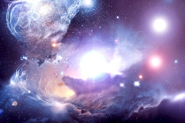 A beautiful galaxy, with stars, nebulae, and glow. Elements of this image were furnished by NASA. — Stock Photo, Image